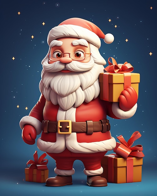Santa's Stardust Kris Kringle Chwytająca błyszczącą gwiazdę