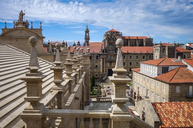 Santiago de Compostela widok z katedry Galicia Hiszpania