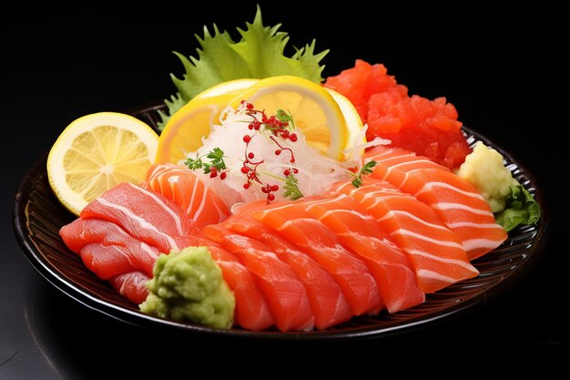 Sashimi surowe i świeże z łososia