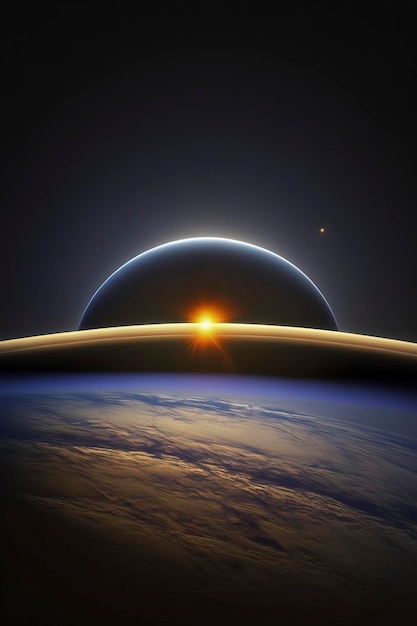 Saturn I Jego Pierścienie W Tle