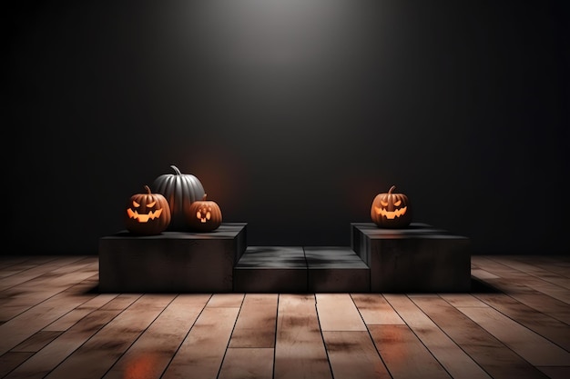Scena cmentarza Halloween nawiedzający koszmar hallowen tło kreskówki horror zamek
