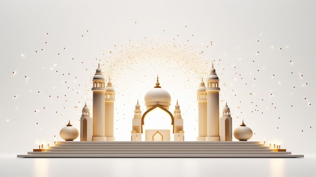 Zdjęcie scena meczetu piękna konstrukcja