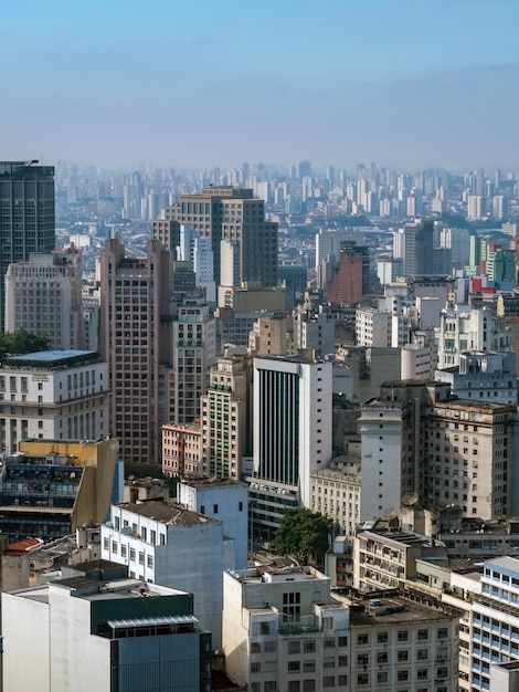 Scena miejska Sao Paulo Brazylia Pejzaż Skyline Pionowe.