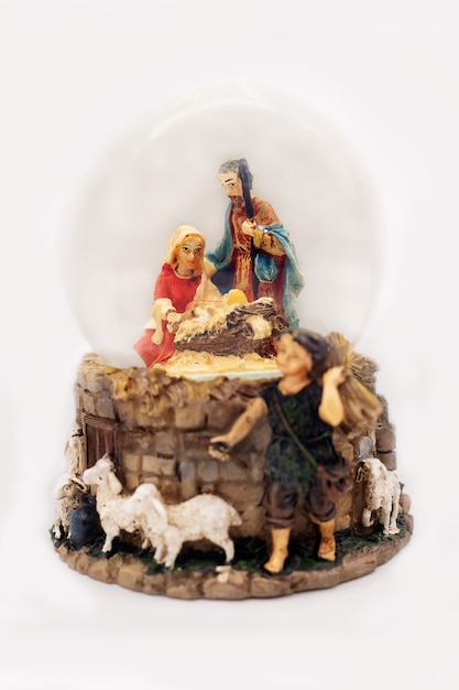 Scena Narodzenia Jezusa Chrystusa w szklanej kuli