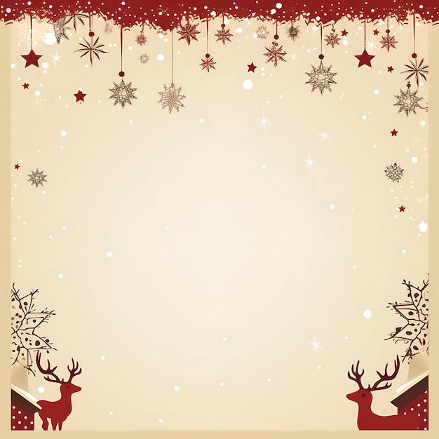 Zdjęcie scena świąteczna na kartce dekoracyjnej z pustym miejscem dla tekstu wiadomości