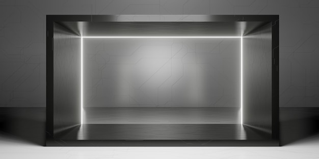 Scena światło laserowe tło światło neonowe nowoczesna technologia styl platformy ilustracja 3d