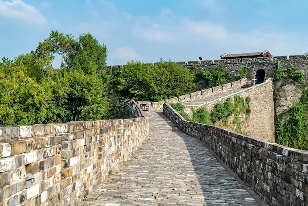 Scena Uliczna Na ścianie Miasta Nanjing