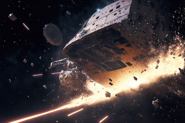 Scena z filmu Statek, który rozbił się w kosmosie