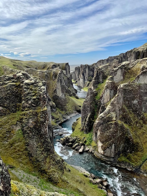 Sceniczny widok fjarargljufur