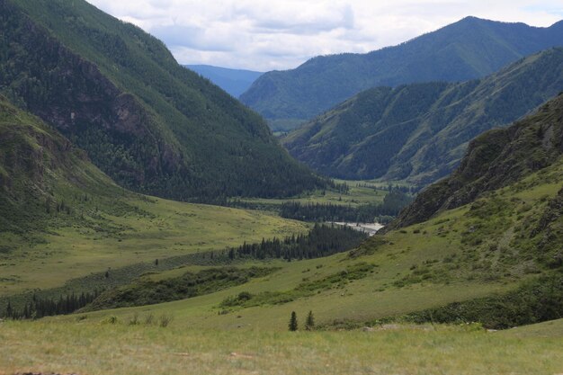 Sceniczny widok gór na tle nieba