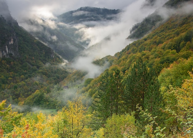 Sceniczny widok gór na tle nieba