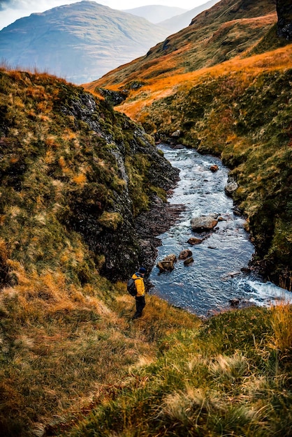 Sceniczny Widok Krajobrazu Na Tle Nieba Jesienią