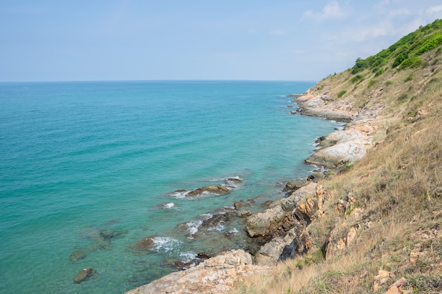 Sceniczny widok morze przeciw niebu