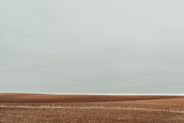 Zdjęcie sceniczny widok pola na tle nieba