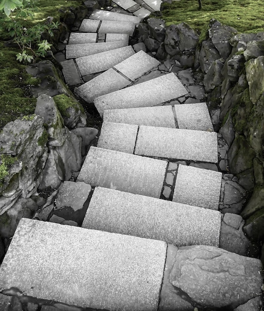 Zdjęcie schody i skały