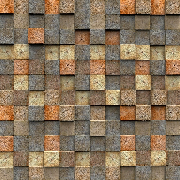 Ściana z drewna. ilustracja 3d