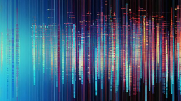 ściana z geometryczną abstrakcją niebieskich tonów UHD tapeta