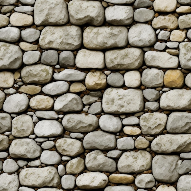 Ściana z kamieni ułożonych w stos ze słowem kamień.