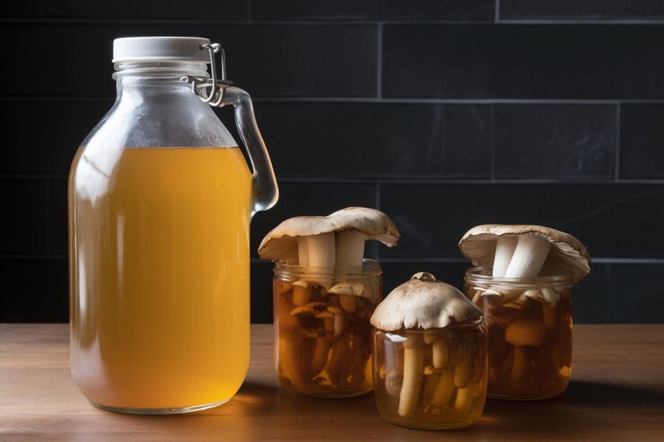 Zdjęcie ścieżki dzbanka z herbatą kombucha