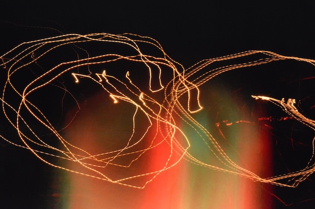 Zdjęcie Ścieżki świetlne w nocy