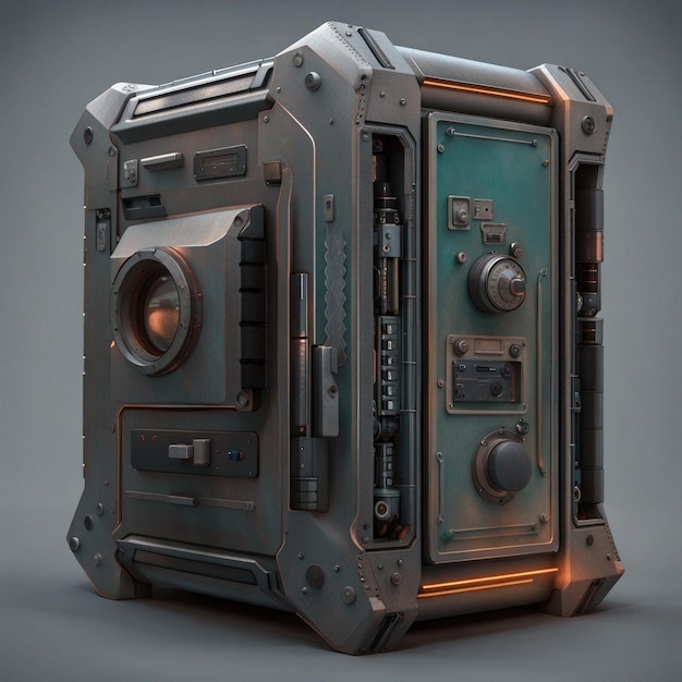 Scifi box 3d model koncepcyjny