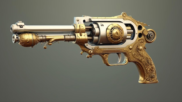 Zdjęcie scifi gun design concept art generowany przez ai