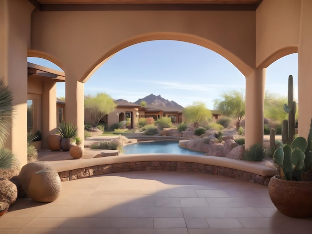 Scottsdale Arizona to dom o charakterystycznym południowo-zachodnim stylu
