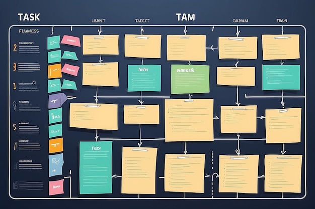 Scrum board Lista zadań planowanie zadań zespołu i schemat współpracy