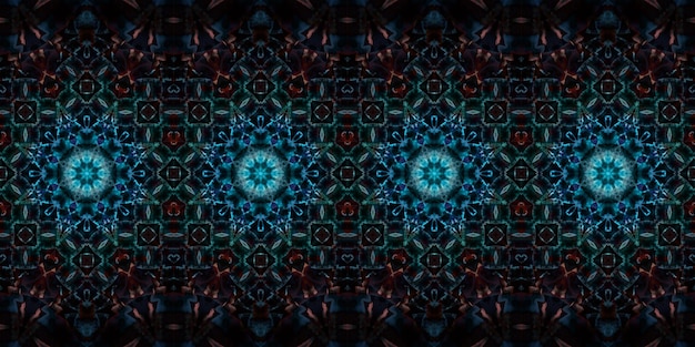 Zdjęcie seamless pattern banner kaleidoscope texture