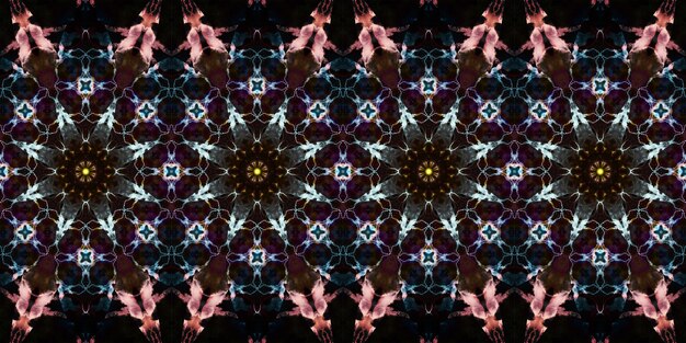 Zdjęcie seamless pattern banner kaleidoscope texture