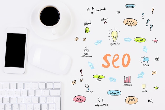 Search engine optimization koncepcja wektor