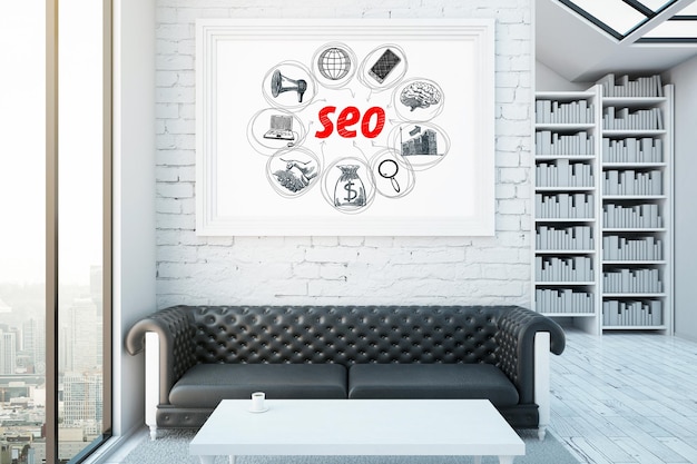 Search engine optimization koncepcja wektor