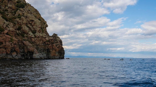 Seascape Widok Na Wybrzeże Morza Czarnego Na Półwyspie Krymskim Koncepcja Podróży