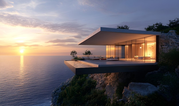 Seaside Haven House na skraju świata Cliffside Living Ocean Serenity Waits Majestic O
