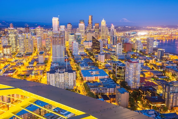 Seattle śródmieście panoramę miasta w stanie Waszyngton, USA