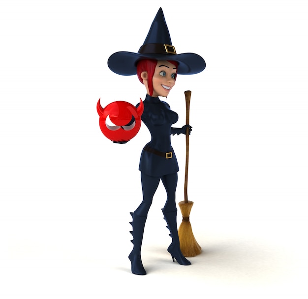 Seksowna czarownica - 3D ilustracja
