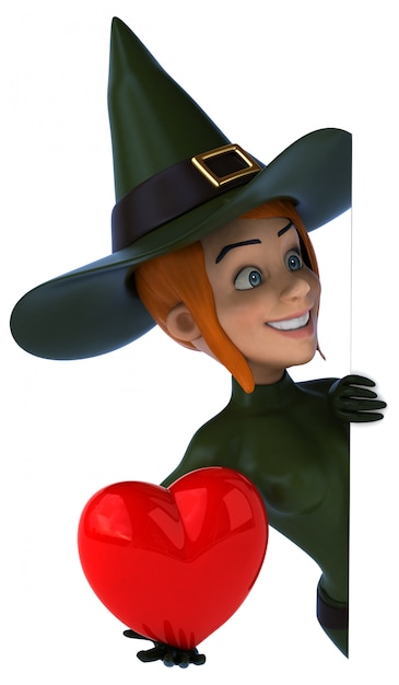Seksowna czarownica - 3D ilustracja
