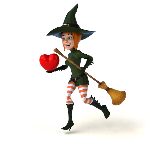 Seksowna czarownica - ilustracja 3D