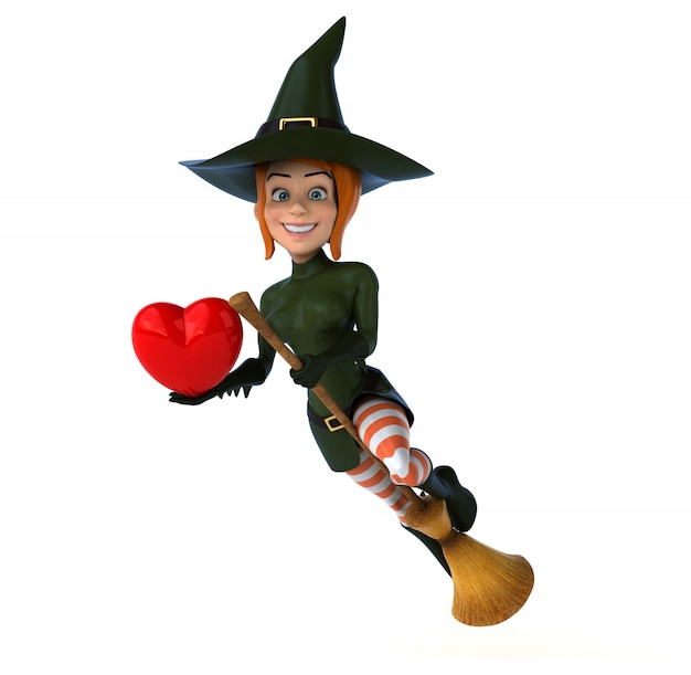 Seksowna czarownica - ilustracja 3D