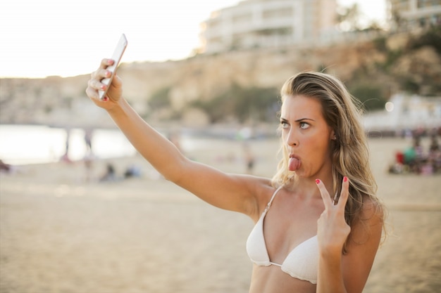 Selfie na plaży