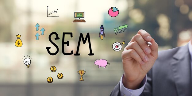 SEM marketing w wyszukiwarkach marketing online i ekran budowania linków