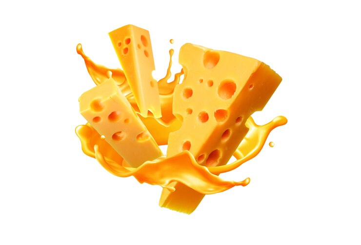 Zdjęcie ser cheddar powitalny na na białym tle