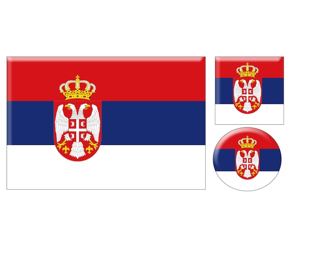 Zdjęcie serbia zestaw ikon