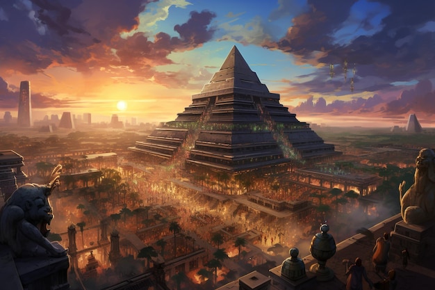 Serce imperium Azteków Wspaniałość Tenochtitlan