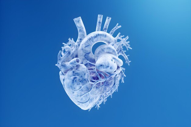 Serce jest pokazane na ilustracji 3D.