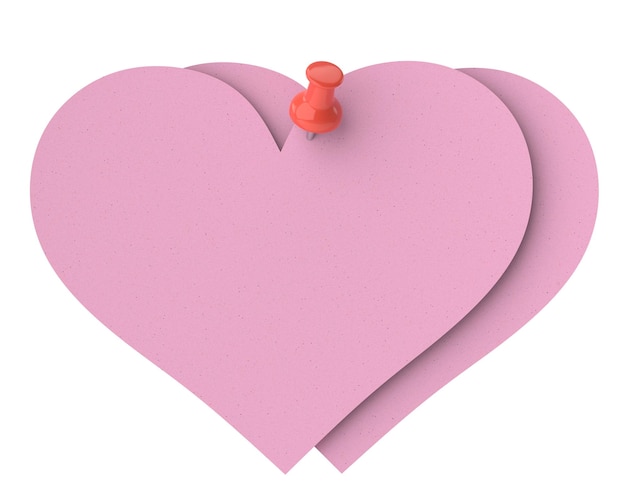 Serce papieru Valentine karty ilustracja 3D