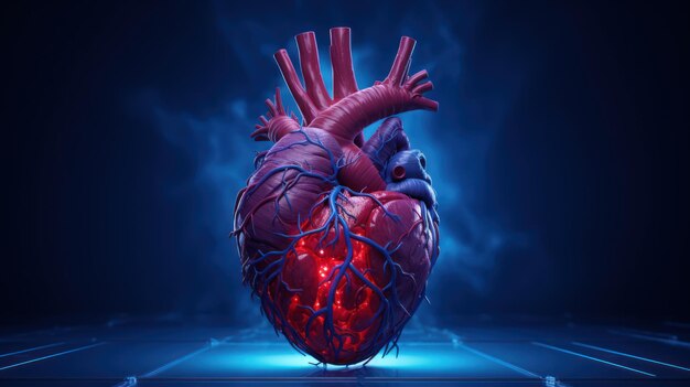 Serce wykonane Serce na górze fioletowego pudełka podarunkowego UHD tapeta