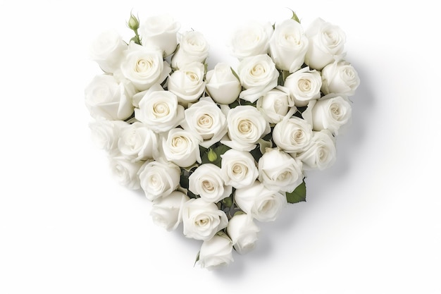 Serce wykonane z róż na Walentynki ślubne dekoracje kwiatowe