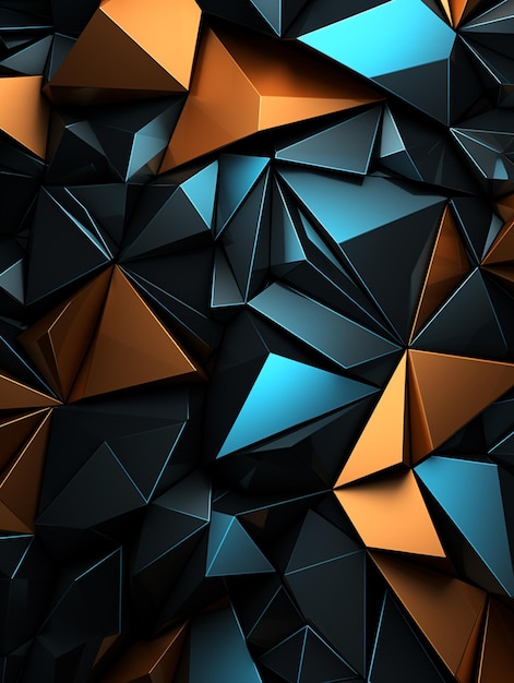 seria geometrycznych kształtów z pomarańczowymi i czarnymi kwadratami oraz niebieskim.