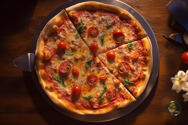 serowa pizza domowej roboty włoska pizza widok z góry